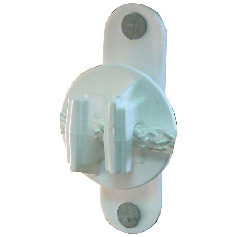 WOOD OR VINYL POST INSULATOR|25 PACK|WHITE