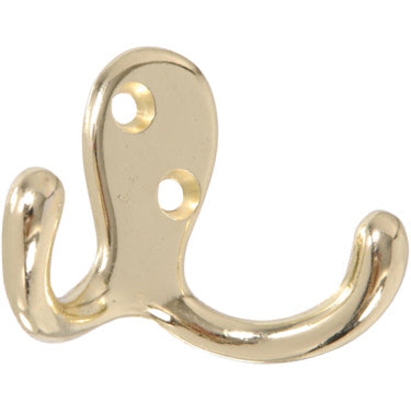 2 3/4  BRASS PLTD DBL CLOTHESHOOK