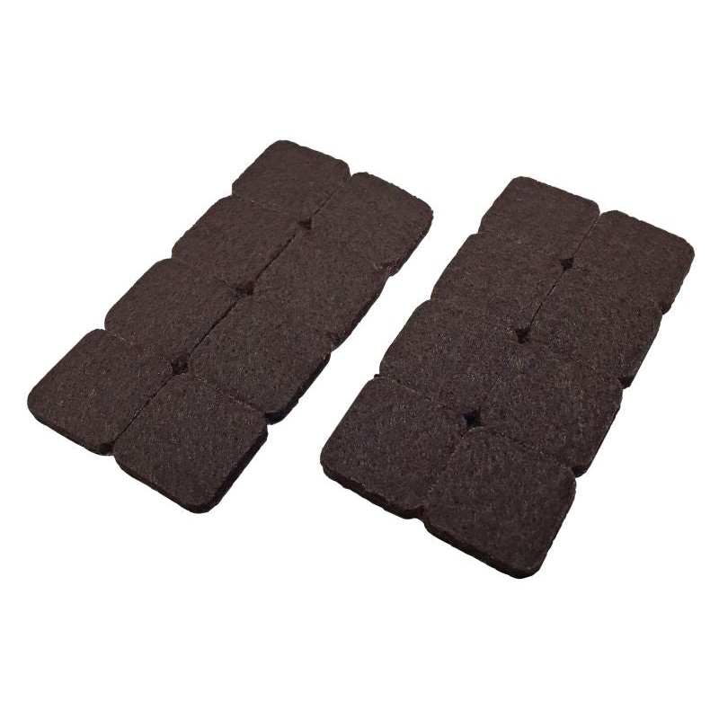 Shepherd Hardware 1-Inch Heavy Duty Self-Adhesive Square Felt Furniture Pads, 16-Pack, Brown