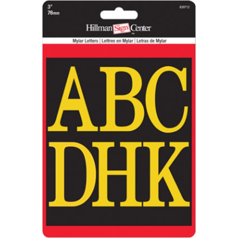 3  GOLD AND BLACK LETTERSKIT