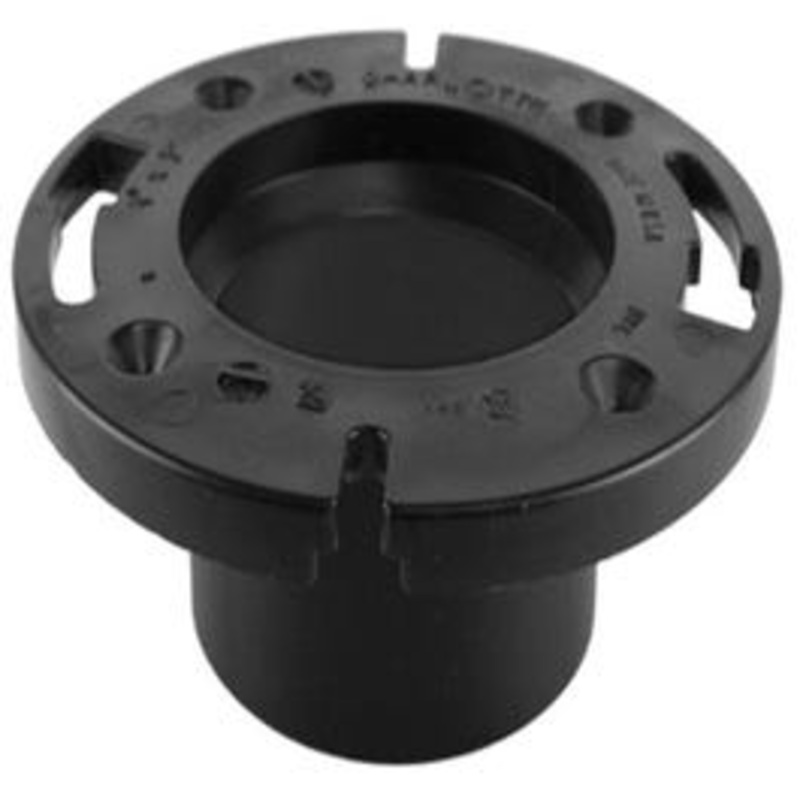 ABS/DWV Closet Flange, Hub End, 4 x 3-In.