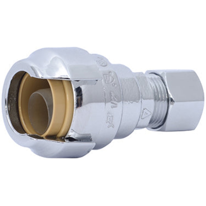 SB ADAPTER 1/2 X 3/8 COMP CHR RT LF