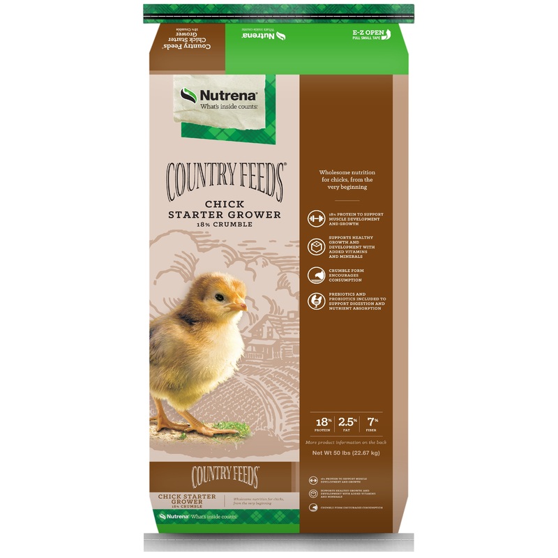 Nutrena Country Feeds Chick Starter Grower 18% Crumbles