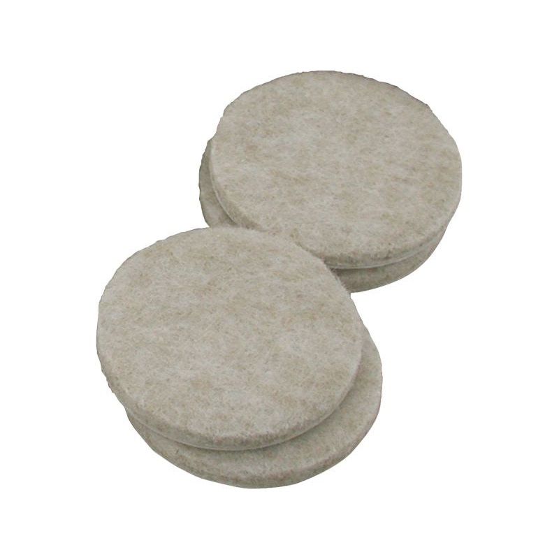 Shepherd Hardware 2-Inch Heavy Duty Self-Adhesive Felt Furniture Pads, 4-Pack, Beige