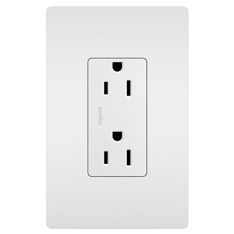 Pass & Seymour radiant Tamper-Resistant Outlet, White