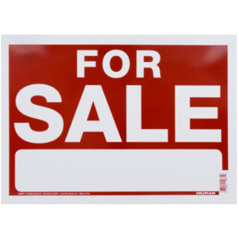 10 X 14 RED AND WHITE FOR SALE SIGN