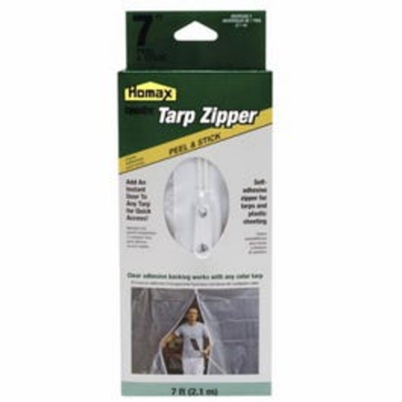 7-Ft. Peel ‘N Stick Tarp Zipper Door
