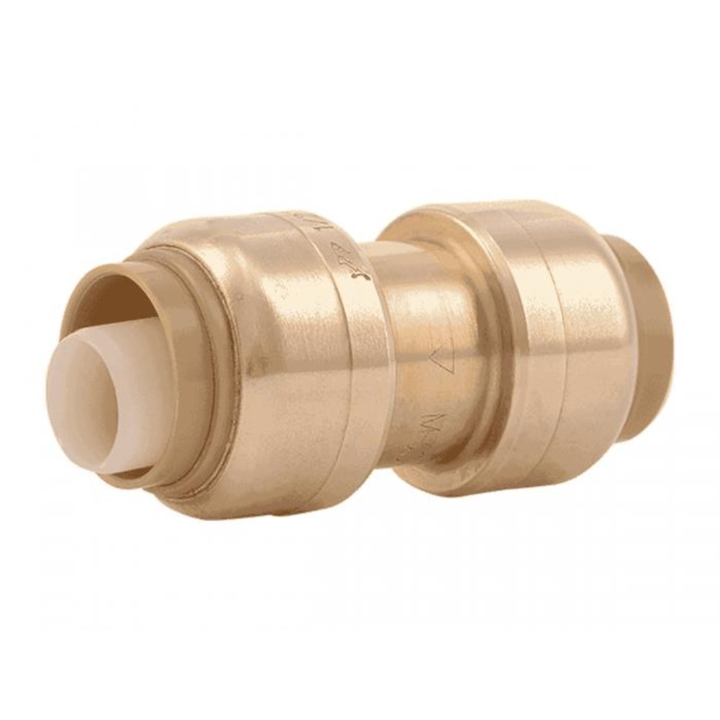 SharkBite Brass Push Coupling|U008LF – 1/2 in. x 1/2 in.|3/4 in. x 3/4 in.