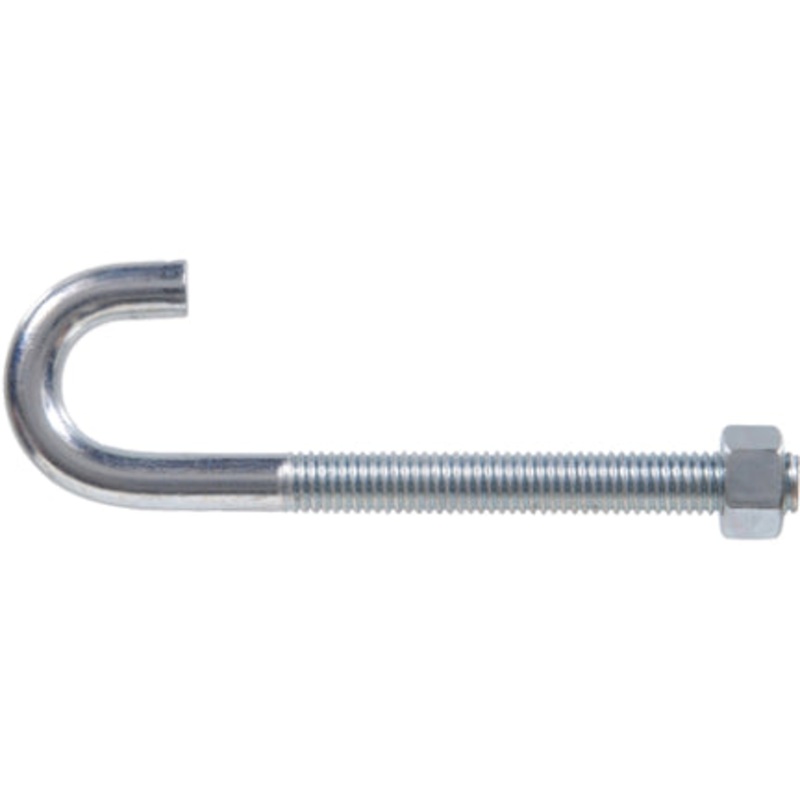 1/2-13X6 ZINC PLATED J-BOLT W/NUT