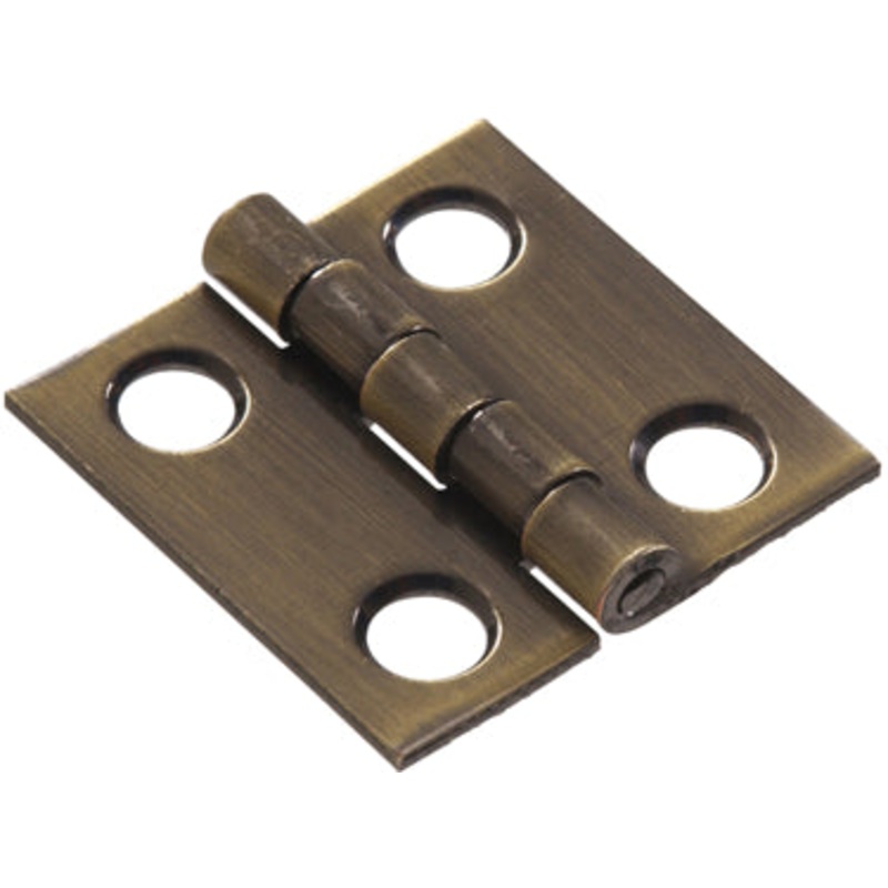 2  ANTIQUE BRASS BROAD HINGE