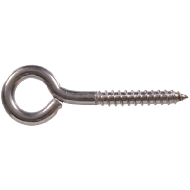 SCREW LAG EYE 3/8  X 4 IN SS