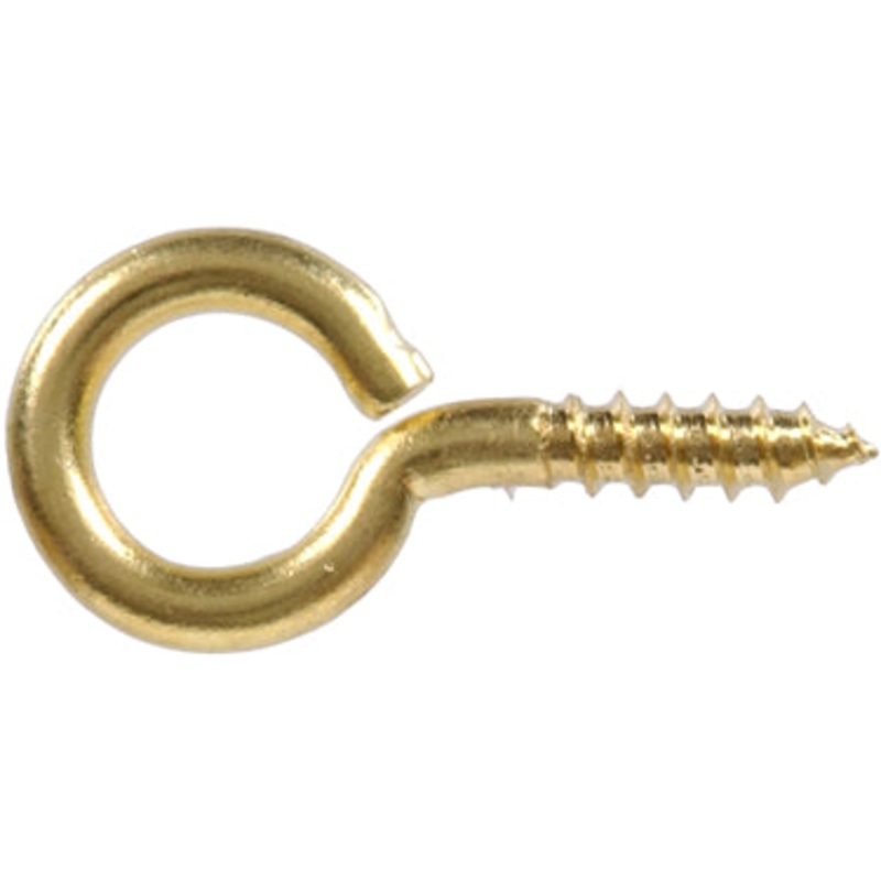 .080X1.06 SOLID BRASS SCREW EYE