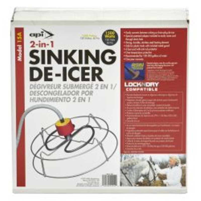 API 2-in-1 Sinking De-Icer, 1500 Watt