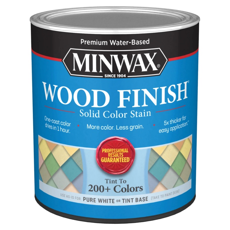 MINWAX Wood Finish Water-Based Solid Color Stain, Quart