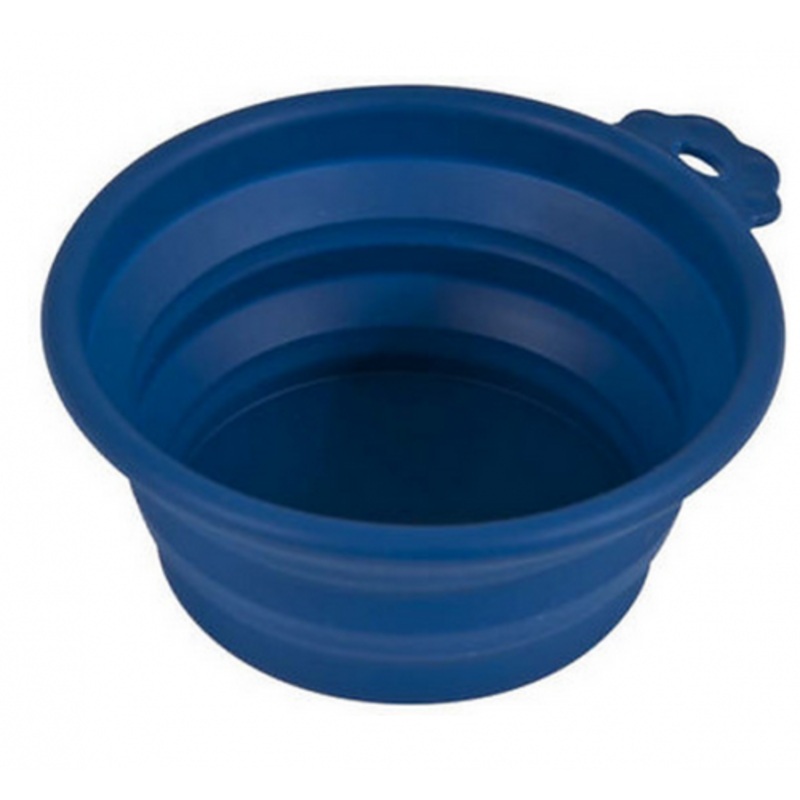 Petmate Silicone Blue Collapsible Travel Bowl