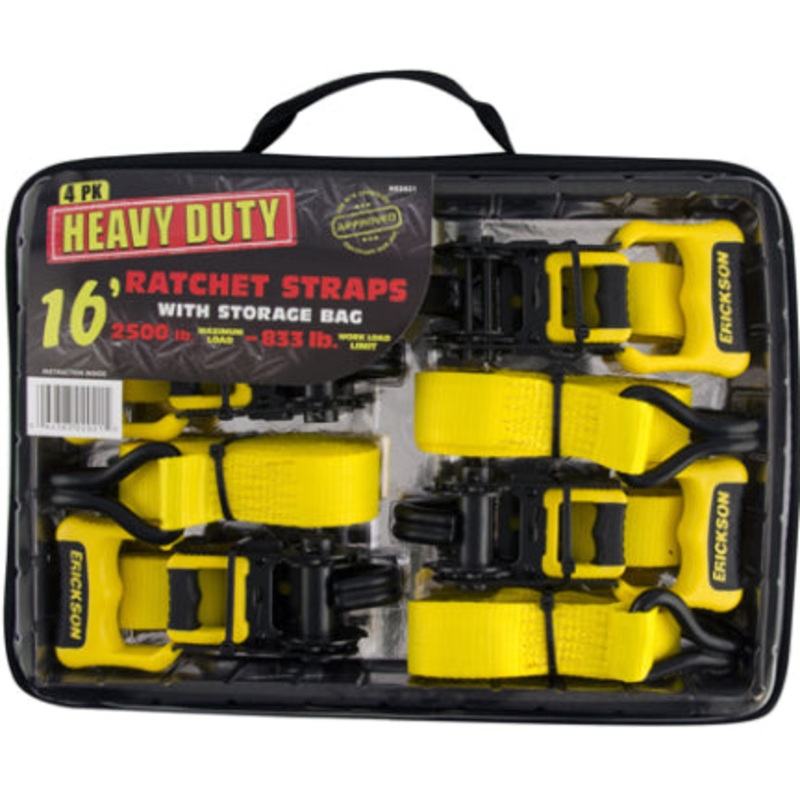 RATCHET STRAPS 1 1/4 IN X 16 FT YL