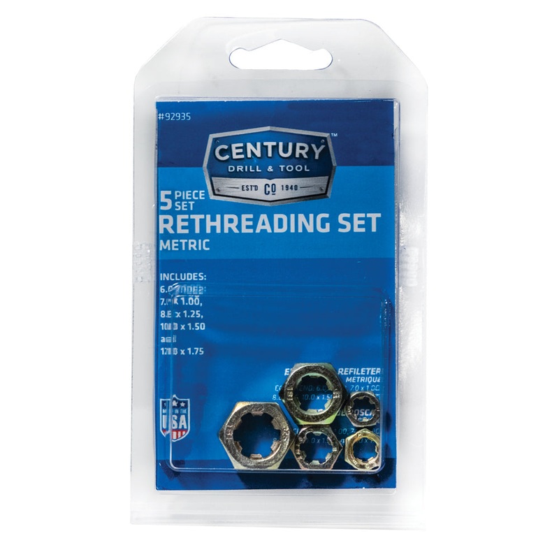 Century Drill And Tool 5 Piece Metric Rethreading Set
