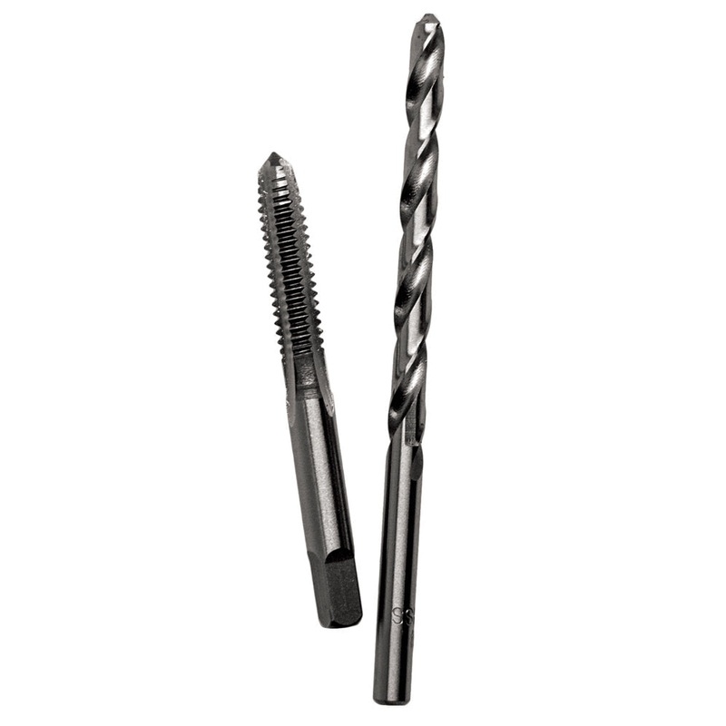 Century Drill And Tool Carbon Steel Plug Tap 1/4-28 And #3 Wire Gauge Drill Bit Combo Pack