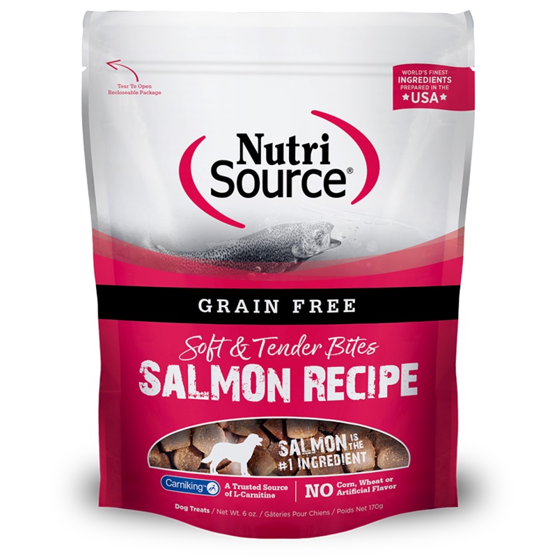 NutriSource Salmon Bites Grain Free Dog Treats (6 oz)
