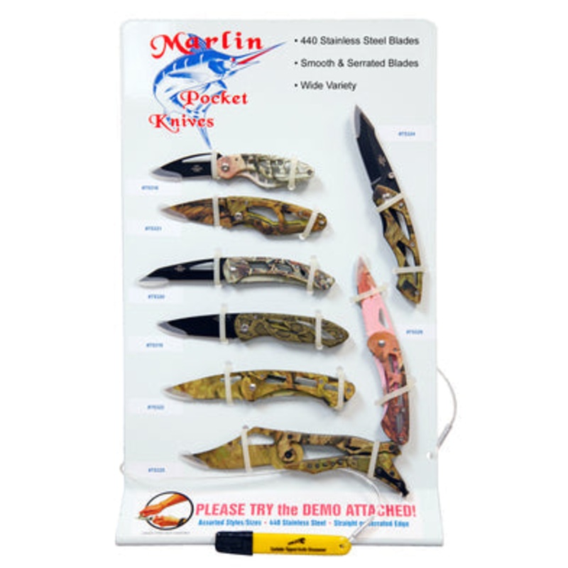 Service Tool 6-1/8 Pink Camo Hunting Knife w/Serrated Blade