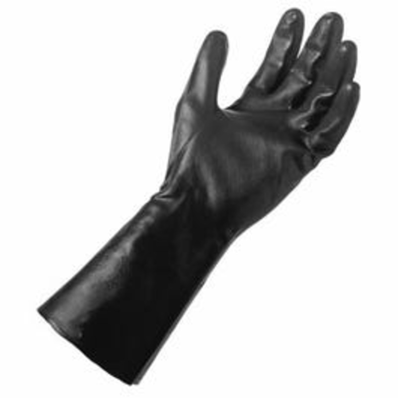 Neoprene Work Gloves, Long Cuff, Black, Men’s Large