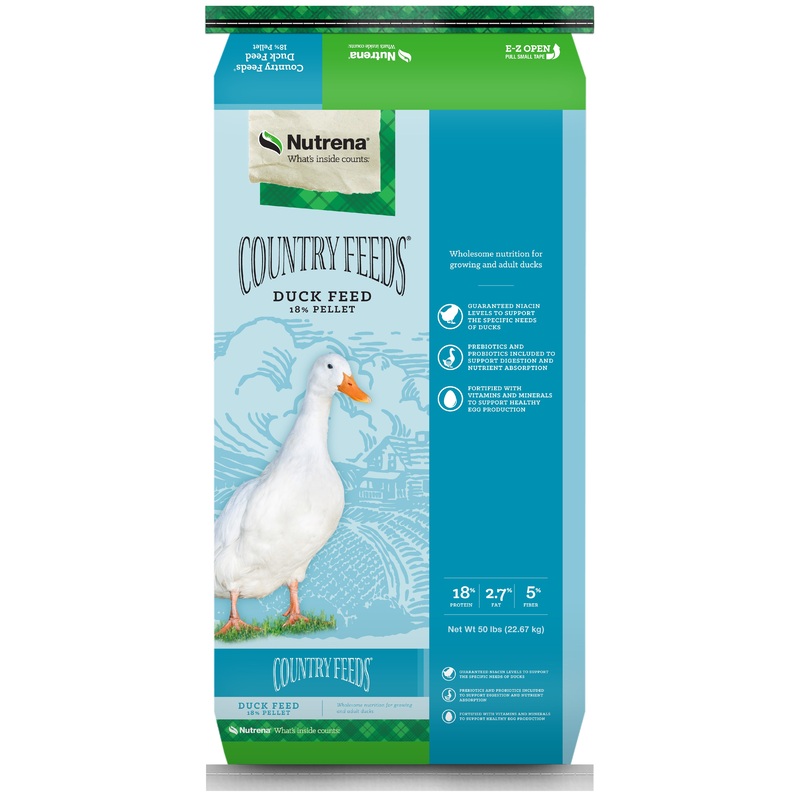 Nutrena Country Feeds Duck 18% Pellets