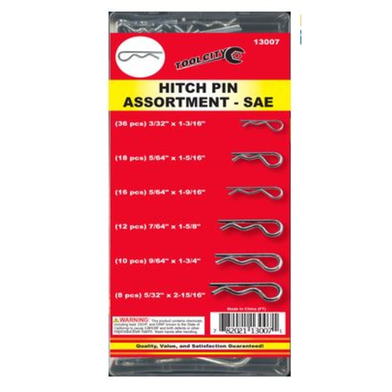 Tool City Hitch Pin Assortment – SAE