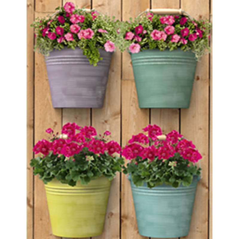 WALL PLANTER HALF BUCKET MILK PAINT ASST