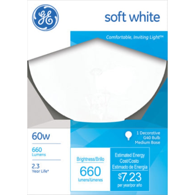 60W G40 Med Soft White Globe
