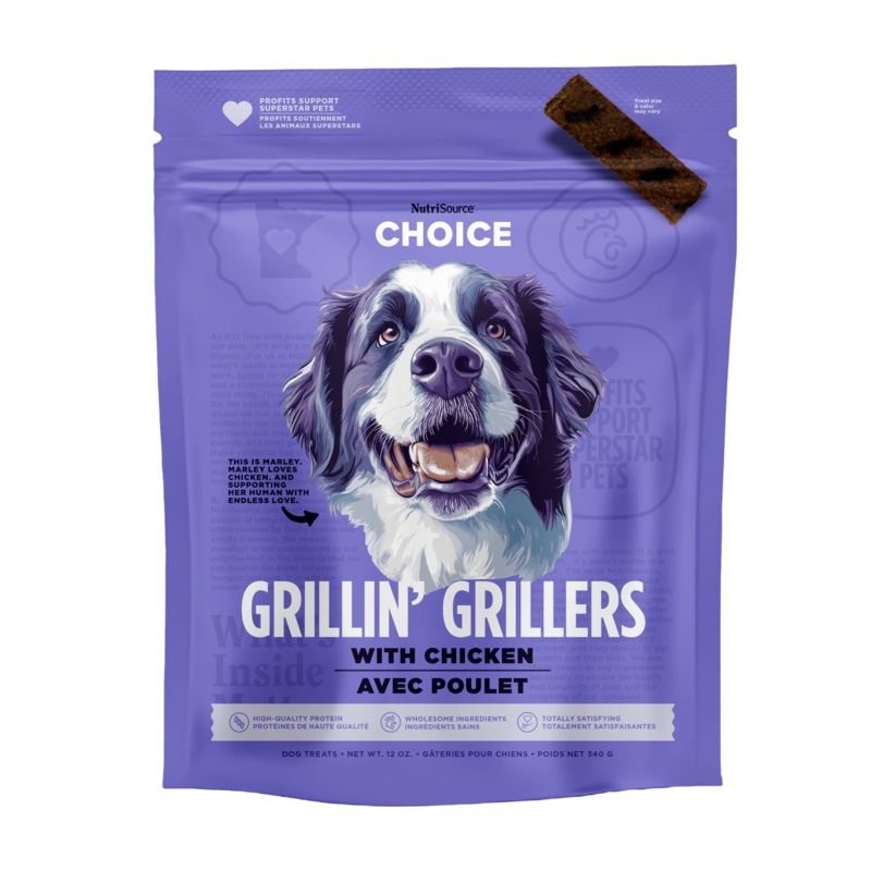 NutriSource Chicken Grillin’ Grillers Dog Treats