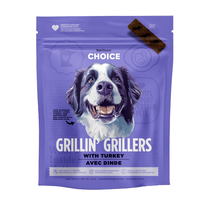 NutriSource Turkey Grillin’ Grillers Dog Treats