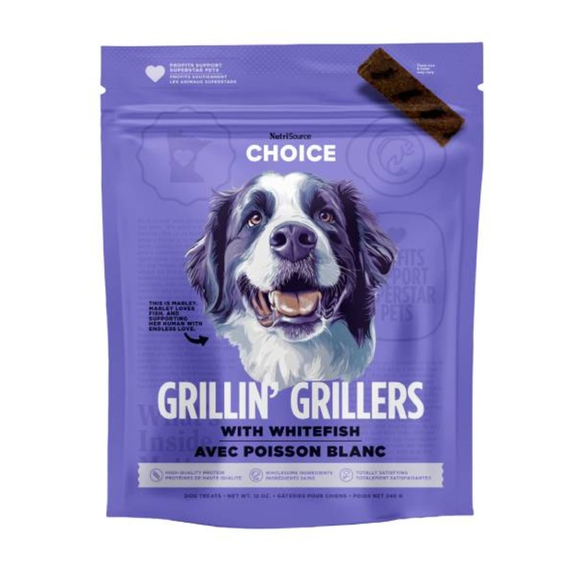 NutriSource Whitefish Grillin’ Grillers Dog Treats