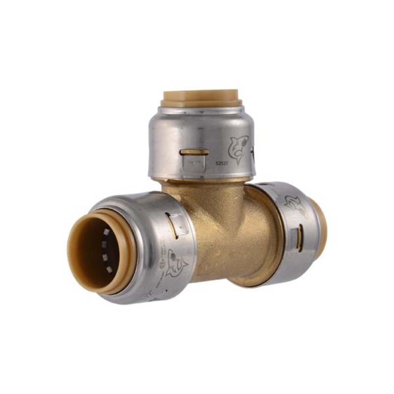 SharkBite Max Brass Push Tee|1/2″ x 1/2″ x 1/2″|3/4 in. x 3/4 in. x 3/4 in.