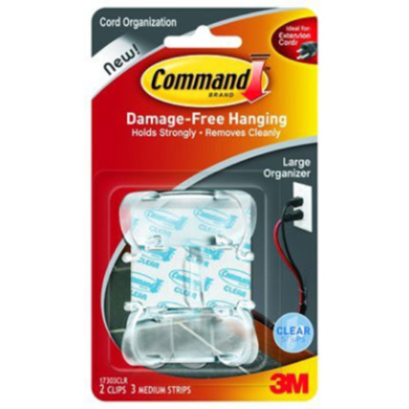 2PK CLEAR COMMAND LG CORDCLIPS