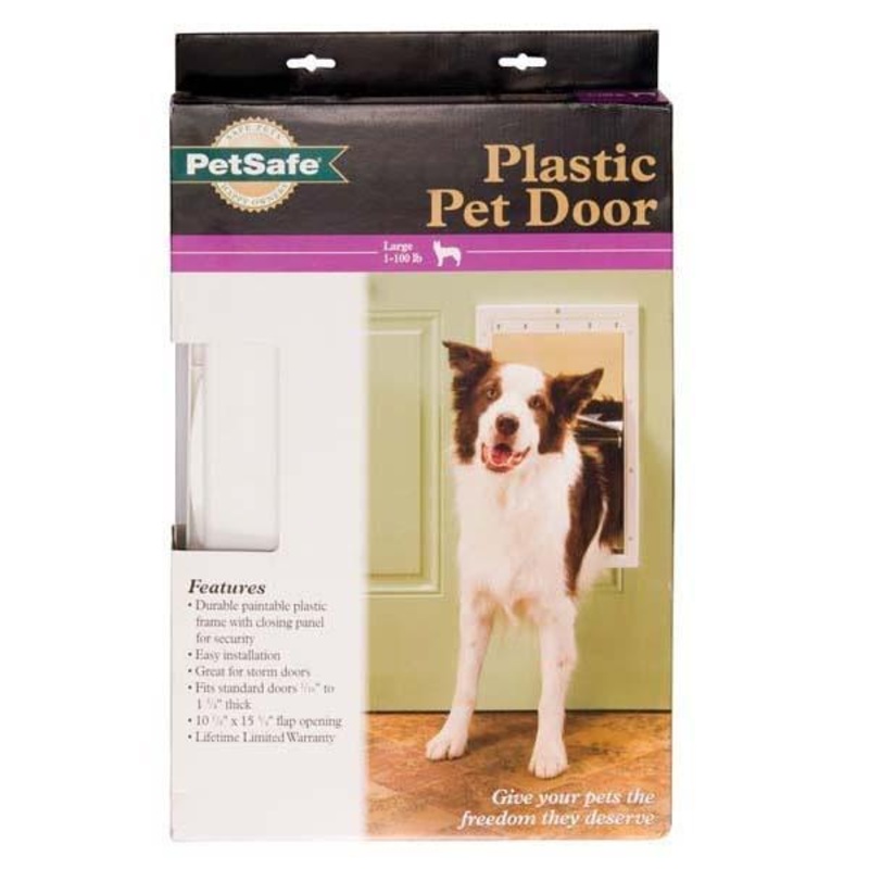 PetSafe Plastic Pet Door Premium (Large White 12.5 x 19.75)