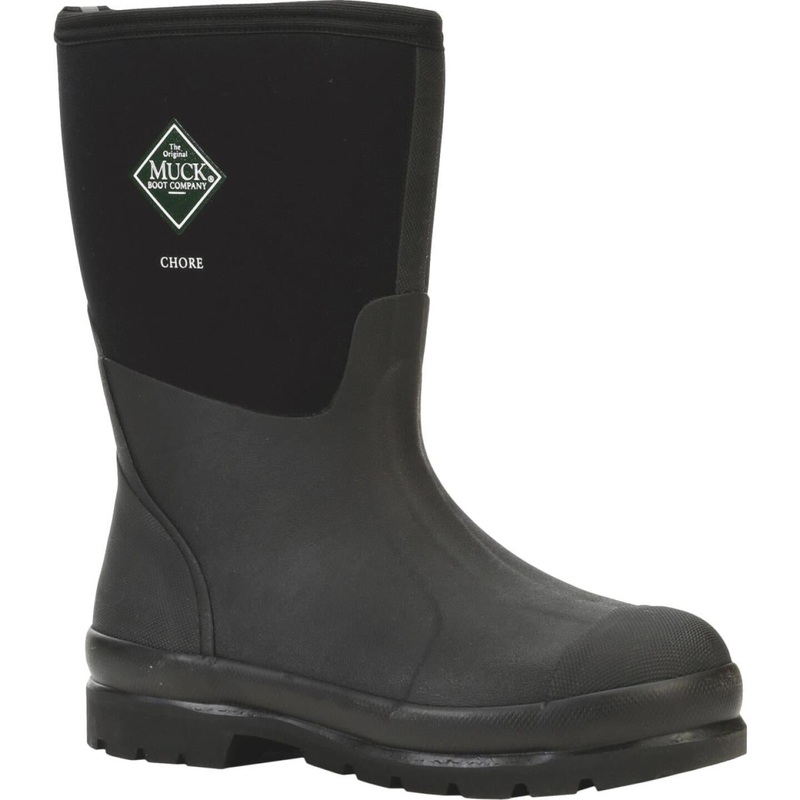Muck Chore Mid Men’s Size 9 Black Rubber Work Boot