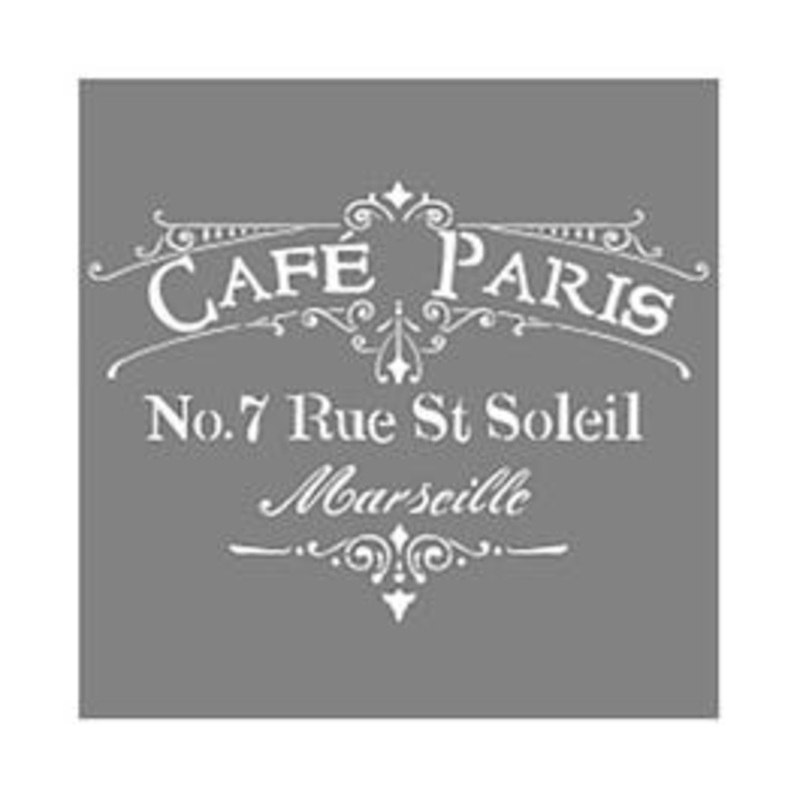 Americana Decor Cafe Paris Stencil, 12 x 12-In.