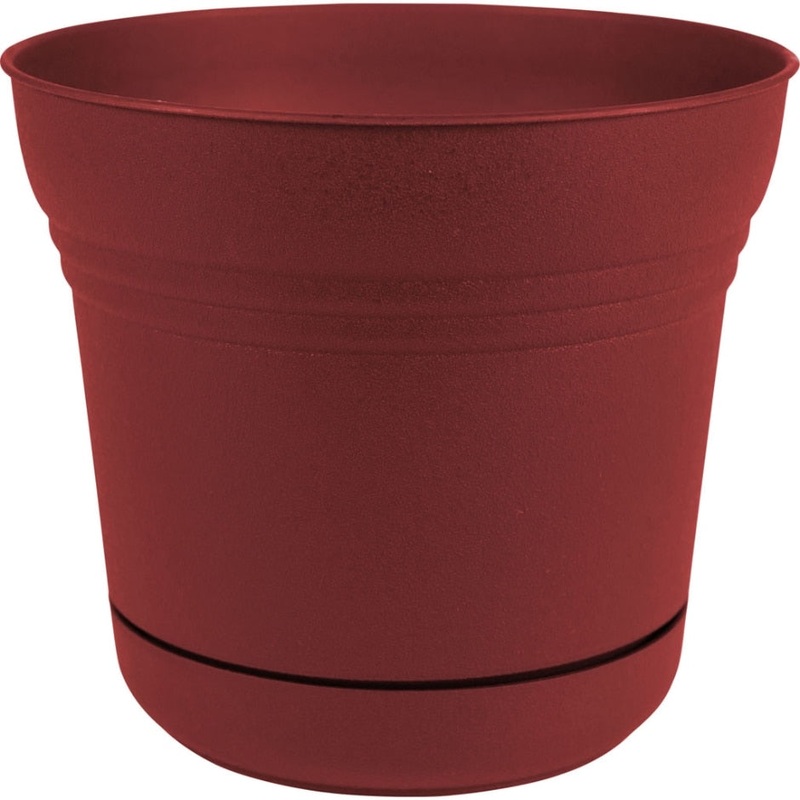 SATURN PLANTER|10 INCH|BURNT RED