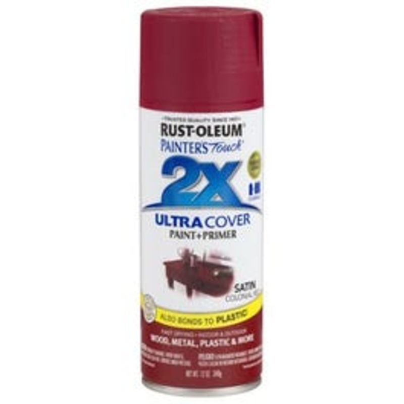 Painter’s Touch 2X Spray Paint, Satin Colonial Red, 12-oz.