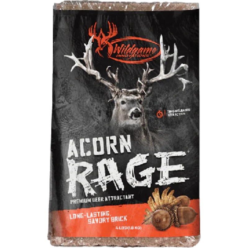 Wildgame Innovations Acorn Rage Lick-N-Brick Mineral Block Deer Attractant, 4lb Block
