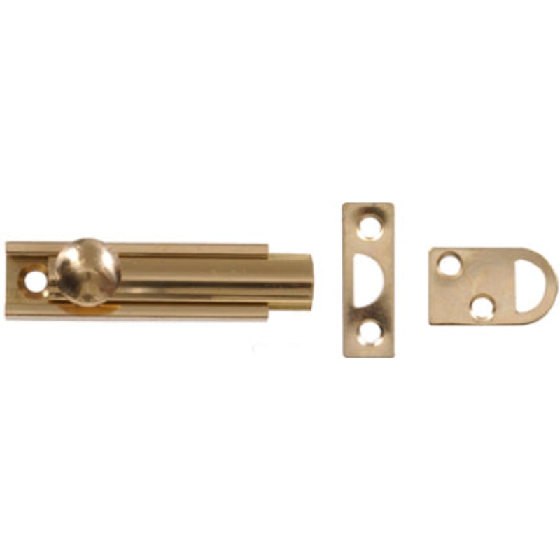 2  SOLID BRASS SURFACE BOLT
