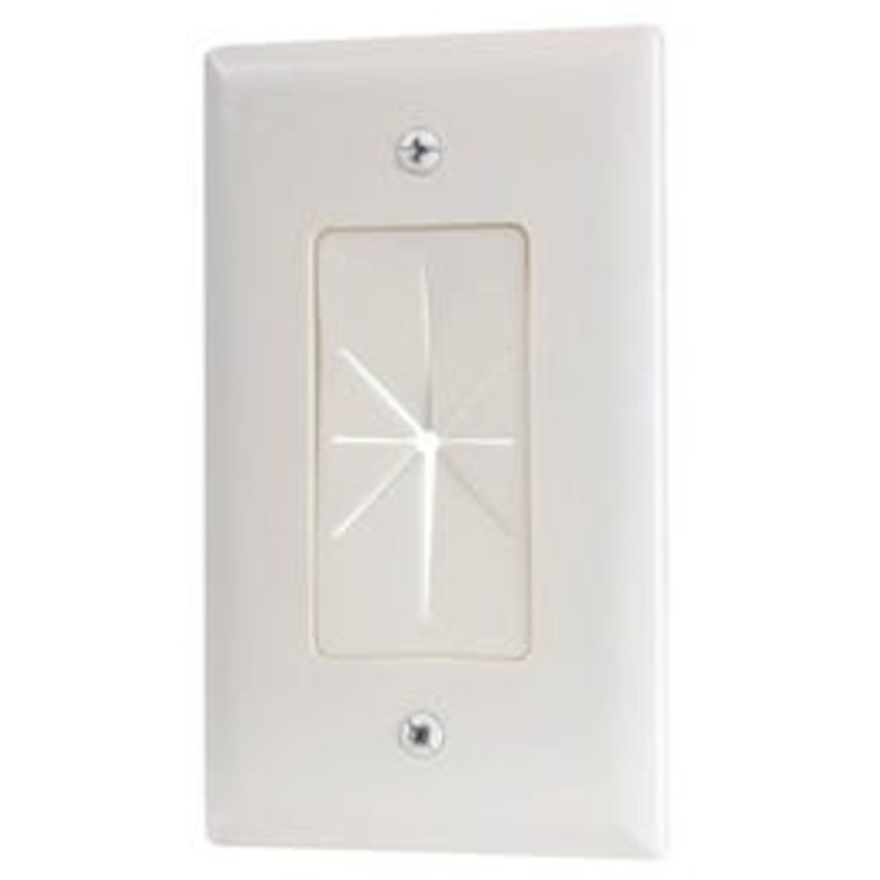 Pass-Thru Wall Plate, White