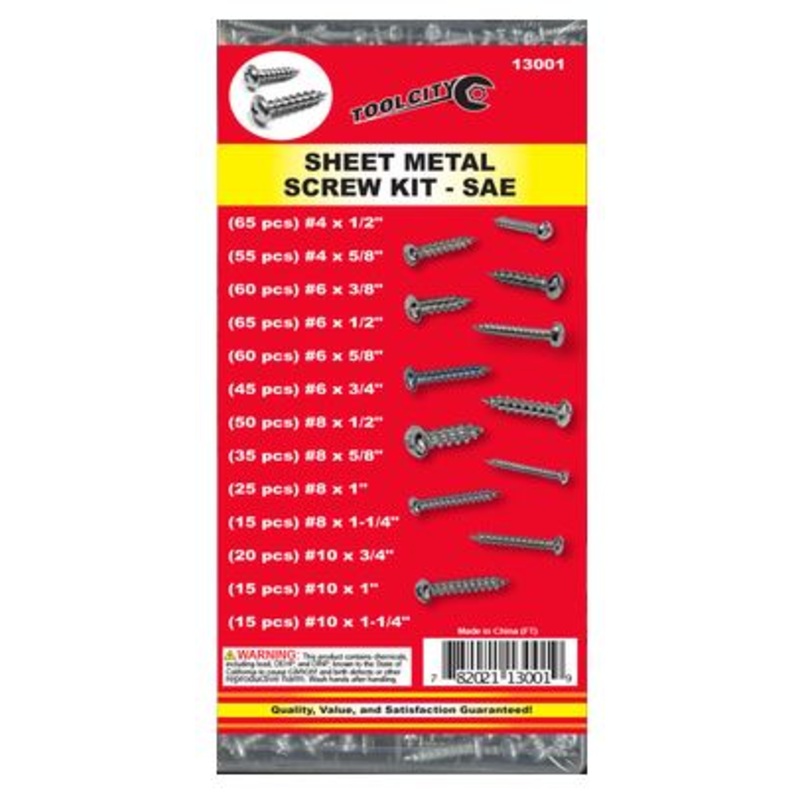 Tool City  Sheet Metal Screw Kit – SAE