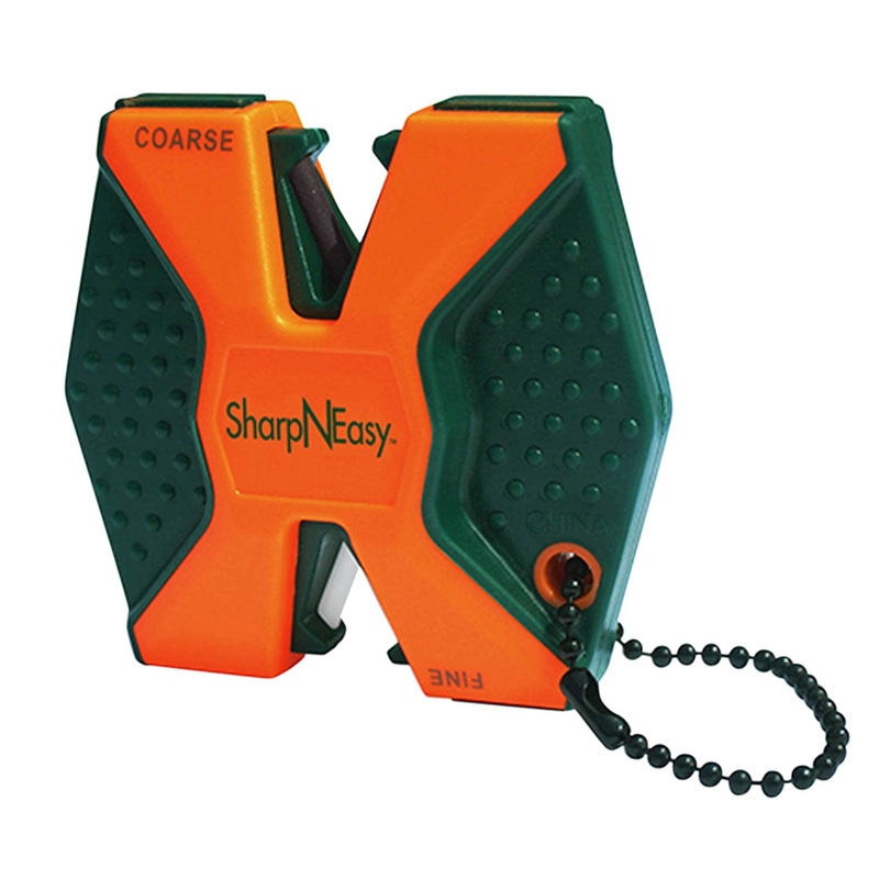 Accusharp 336C SharpNEasy 2-Step Fine, Coarse Ceramic Sharpener Plastic Handle Black/Orange
