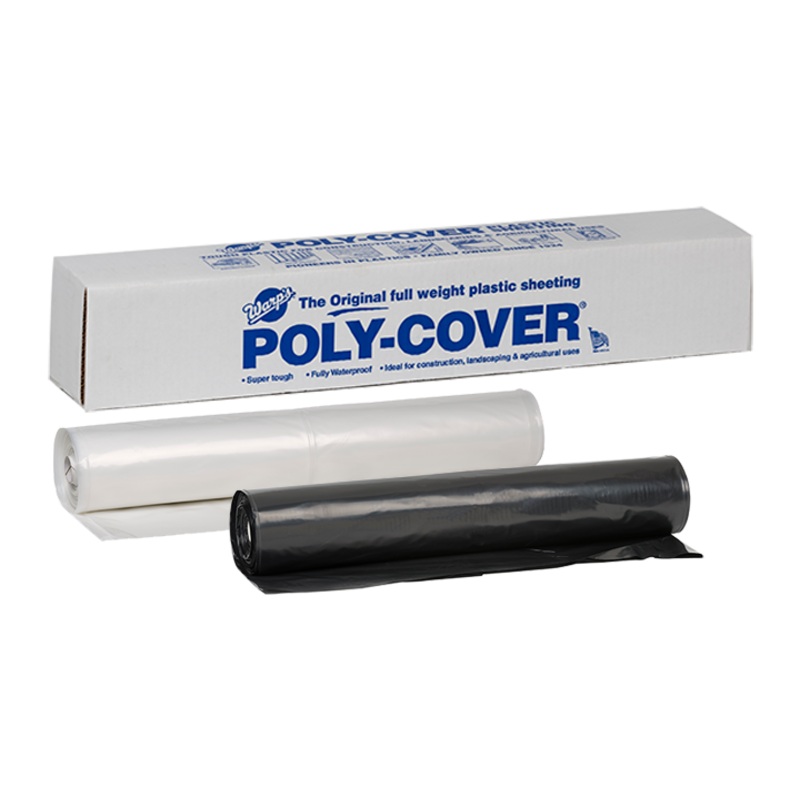 Warp Brothers Poly-Cover Genuine Plastic Sheeting 3 Ft W X 50 Ft 4 Mil