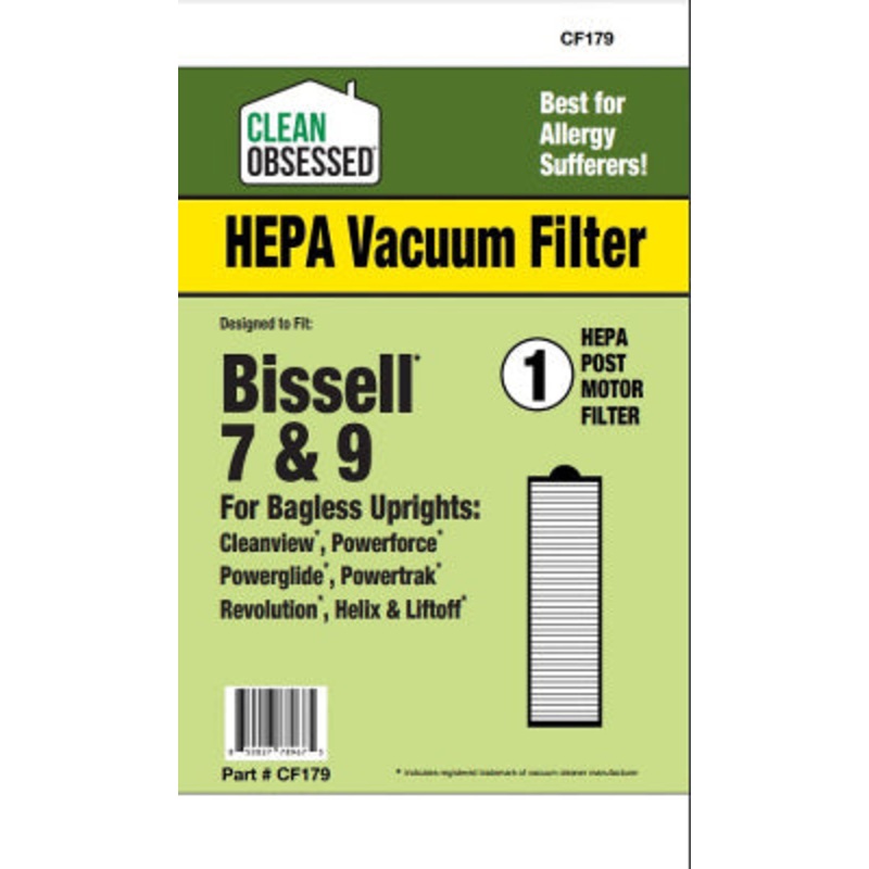 Clean Obsessed Bissell Vacuum Cleaner Filter Style 7/9/16 HEPA