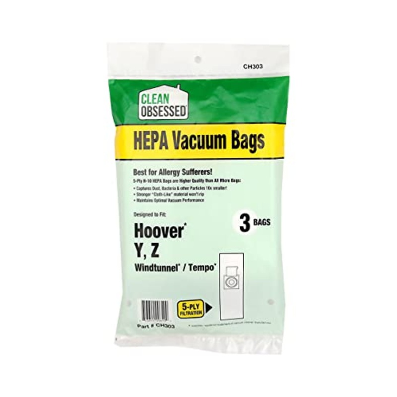 Clean Obsessed Hoover HEPA Vacuum Cleaner Bags Type Y 3 Bags