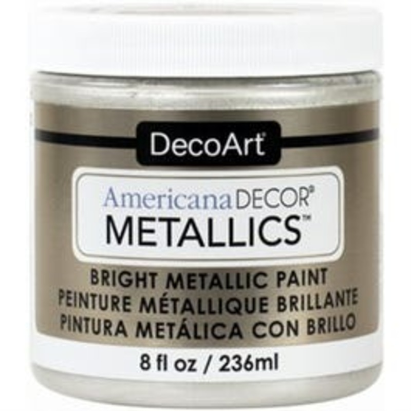 Americana Decor Metallics Craft Paint, Pearl, 8-oz.