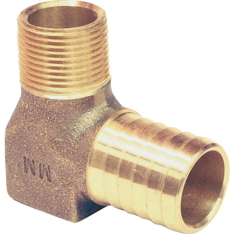 Merrill 3/4 In. MPT x 1 In. Insert Barbed Brass Elbow