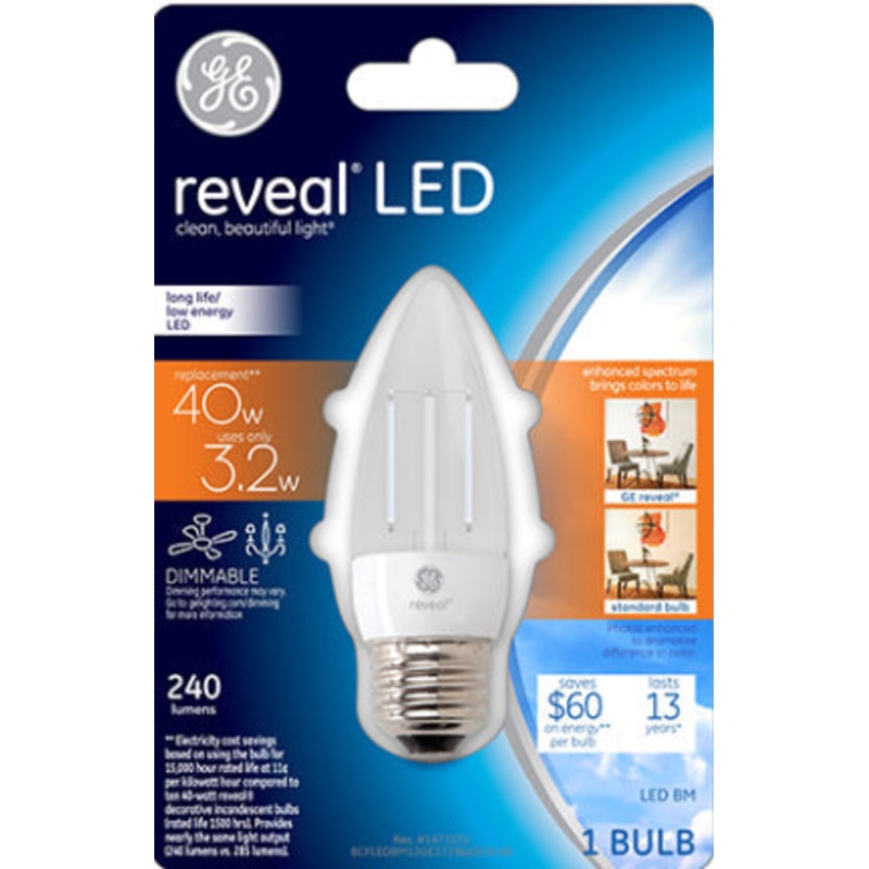 4W  Med HD LED Reveal 40W Eq. 2-pk